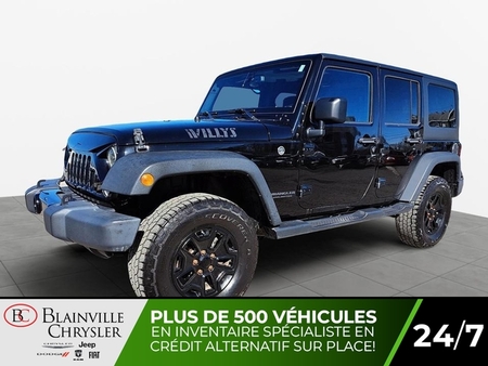 2017 Jeep Wrangler Willys 4X4 GRILLE CUSTOM ALPINE AUDIO MARCHEPIEDS for Sale  - BC-S4238B  - Desmeules Chrysler