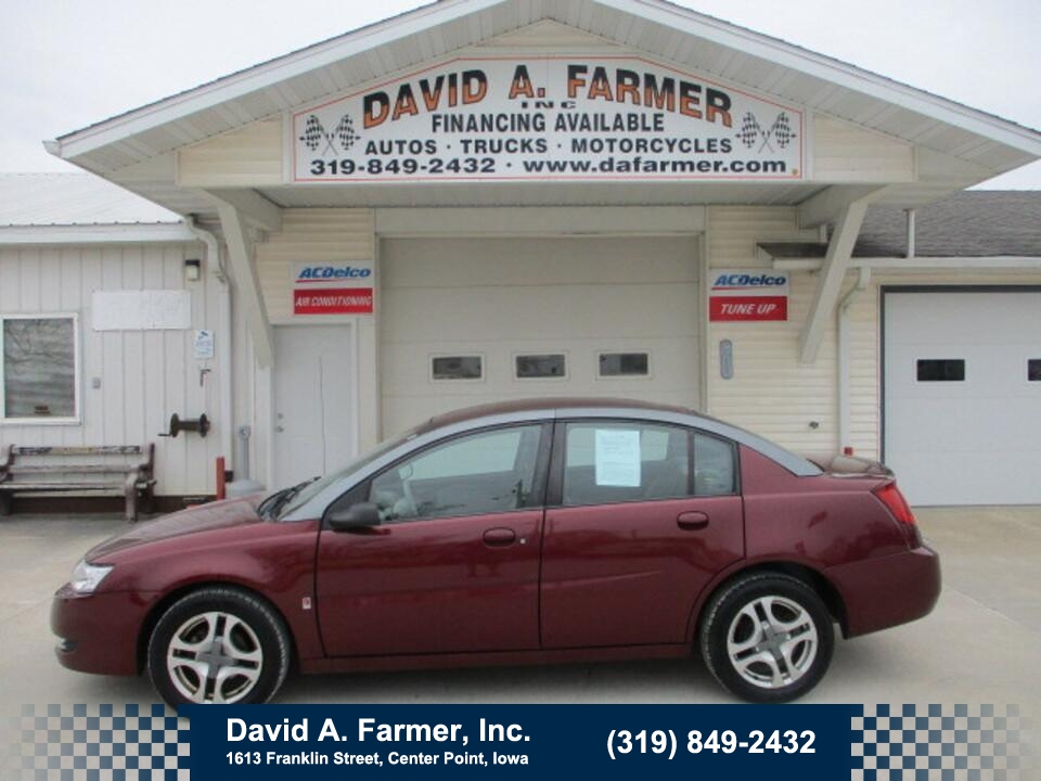 2003 Saturn ION 3 4 Door FWD**1 Owner/Low Miles/69K**  - 5933  - David A. Farmer, Inc.