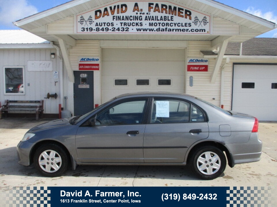 2005 Honda Civic VP 4 Door FWD**2 Owner/Low Miles/120K**  - 5685  - David A. Farmer, Inc.