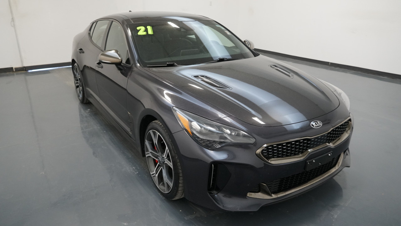 Used 2021 Kia Stinger GT1 with VIN KNAE45LC6M6091711 for sale in Waterloo, IA