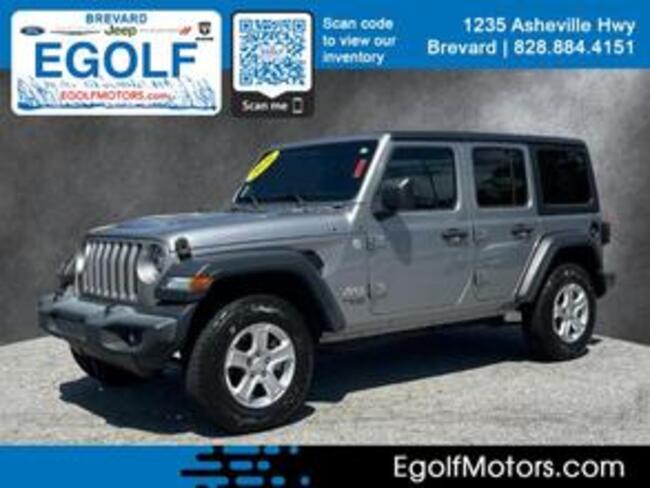 Used 2020 Jeep Wrangler Unlimited Sport S with VIN 1C4HJXDN6LW346974 for sale in Brevard, NC