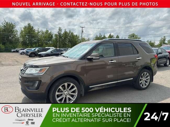 2016 Ford Explorer LIMITED 4WD CUIR CHAUFFANT/VENTILE NAV TOIT PANO for Sale  - BC-N5981  - Desmeules Chrysler