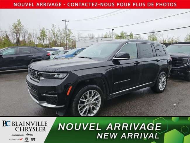 2022 Jeep Grand Cherokee L SUMMIT NAV CUIR CHAUFFANT/VENTILE CAM 360 HUD for Sale  - BC-W5812  - Desmeules Chrysler