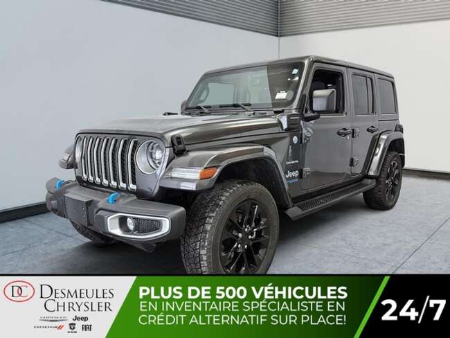 2022 Jeep Wrangler Unlimited Sahara 4x4 toi rigide 3 sect Cuir Caméra for Sale  - DC-D6188  - Desmeules Chrysler