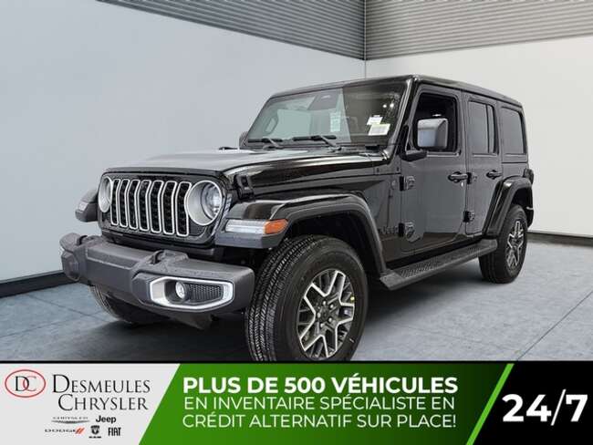2025 Jeep Wrangler Sahara 4x4 Tot sky one touch Uconnect Caméra recul for Sale  - DC-25125  - Desmeules Chrysler