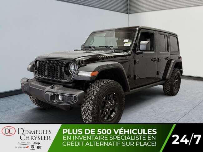 2025 Jeep Wrangler Willys 4x4 Toit rigide 3 sections Cruise adaptatif for Sale  - DC-25129  - Desmeules Chrysler
