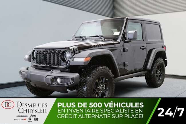 2025 Jeep Wrangler Willys 4X4 Uconnect 12 pouce Verre Gorilla Corning for Sale  - DC-25060  - Desmeules Chrysler