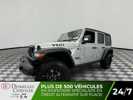 2024 Jeep Wrangler Willys 4x4 Uconnect 12 po Camera de recul for Sale  - DC-24255  - Desmeules Chrysler