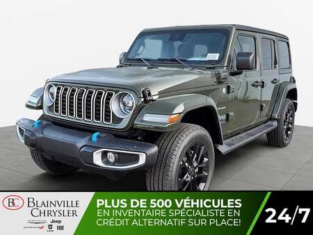 2024 Jeep WRANGLER 4XE Sahara  HYBRIDE UCONNECT 12POUCES CAM DE RECUL for Sale  - BC-40071  - Blainville Chrysler
