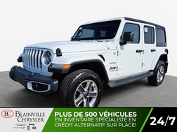 2020 Jeep Wrangler SAHARA 4X4 MARCHEPIEDS MAGS TOIT RIGIDE GPS CRUISE  - BC-P3960  - Blainville Chrysler