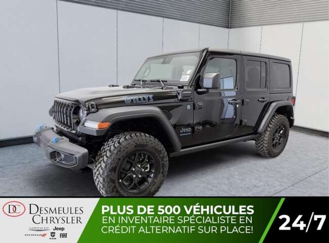 2025 Jeep WRANGLER 4XE Willys 4x4 Uconnect 12 po Caméra de recul Cruise for Sale  - DC-25078  - Desmeules Chrysler