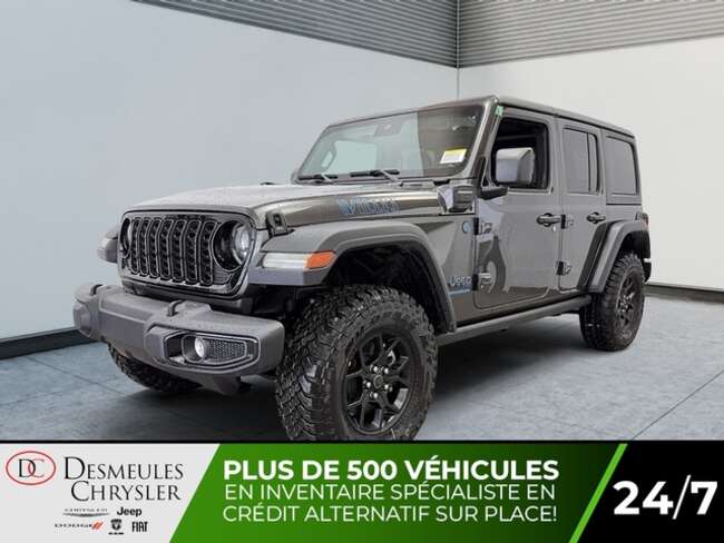 2025 Jeep WRANGLER 4XE Willys 4x4 Uconnect 12.3po Toit rigide 3 sections for Sale  - DC-25075  - Desmeules Chrysler