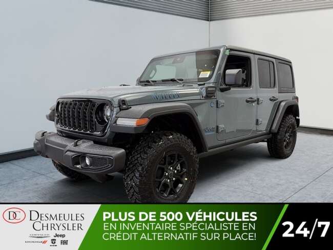 2025 Jeep WRANGLER 4XE Willys 4x4 Uconnect 12.3po Toit rigide 3 sections for Sale  - DC-25074  - Desmeules Chrysler