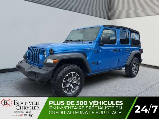 2024 Jeep Wrangler Sport S Unlimited 4x4 UCONNECT 12 PO CAMDE RECUL for Sale  - BC-40032  - Desmeules Chrysler