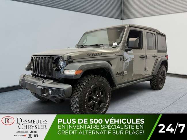 2021 Jeep Wrangler Willys Sport 4x4 Toit souple Uconnect Caméra recul for Sale  - DC-U5713  - Desmeules Chrysler