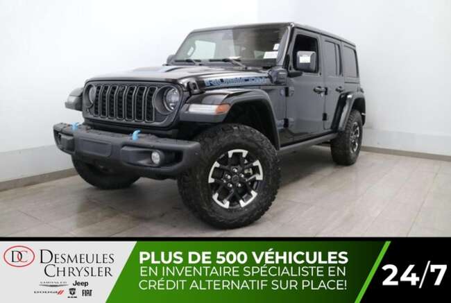 2024 Jeep WRANGLER 4XE Rubicon HYBRIDE UCONNECT 12 PO CAM DE RECUL CUIR for Sale  - DC-24133  - Desmeules Chrysler