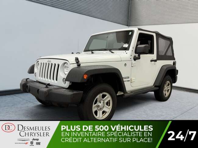 2018 Jeep Wrangler Sport JK 4x4 Air climatisé Toit souple Cruise for Sale  - DC-L5693  - Blainville Chrysler