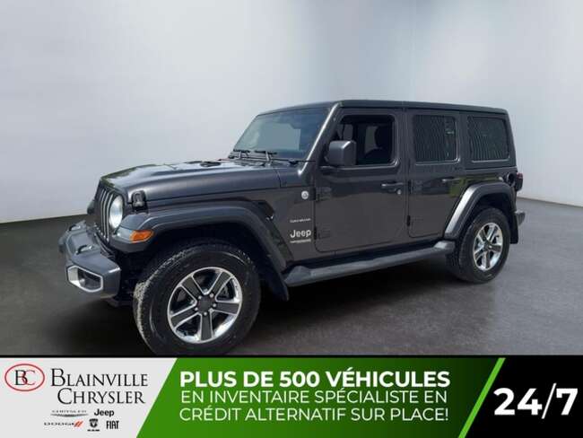 2019 Jeep Wrangler UNLIMITED SAHARA VOLANT/CUIR CHAUFFANT NAV CARPLAY for Sale  - BC-M5895  - Desmeules Chrysler