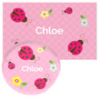 Three Ladybugs Personalized Placemat and Plate Set