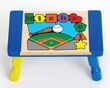 Baseball Puzzle Name Stool in Primary Colors