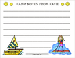 Personalized Surfer Camp Postcards for Girls