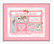 Personalized Pink Patchwork Nursery Wall Art