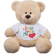Jesus Loves Me Personalized Teddy Bear