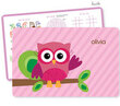 Pink Owl Personalized Activity Placemat