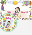 Beach Scene Personalized Placemat and Plate Set