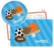 Sports Fan Personalized Placemat and Plate Set