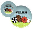 Sports Balls Personalized Plate & Bowl Set