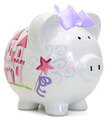 Personalized Fairy Castle Piggy Bank for Girls- 1 in stock
