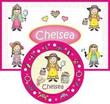 Dress-Up Girl Personalized Placemat and Plate Set