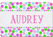 Pastel Dots Personalized Placemat