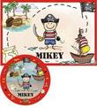 Pirate Personalized Placemat and Plate Set