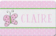 Pink Butterfly Personalized Placemat