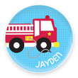 Personalized Cool Fire Truck Plate