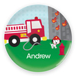 Personalized Fire Engine Plate