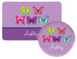 Bright Butterflies Personalized Placemat and Plate Set for Girls