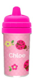 Three Ladybugs Personalized Sippy Cup