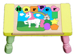 Personalized Unicorn Puzzle Stool in Pastel Colors