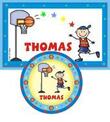 Basketball Player Personalized Placemat and  Plate Set