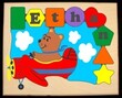 Personalized Airplane Bear Puzzle Name Board