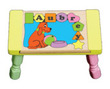 Personalized Puppy Puzzle Stool in Pastel Colors