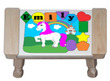 Personalized Unicorn Puzzle Stool in Natural