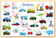 Vehicle Alphabet Personalized Placemat