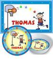 Basketball Player Personalized Placemat with Plate & Bowl