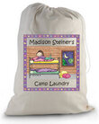 Personalized Bunk Bed Camp Laundry Bag for Girls