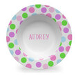 Pastel Dots Personalized Bowl