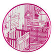 Baby's Birth Plate in Pink